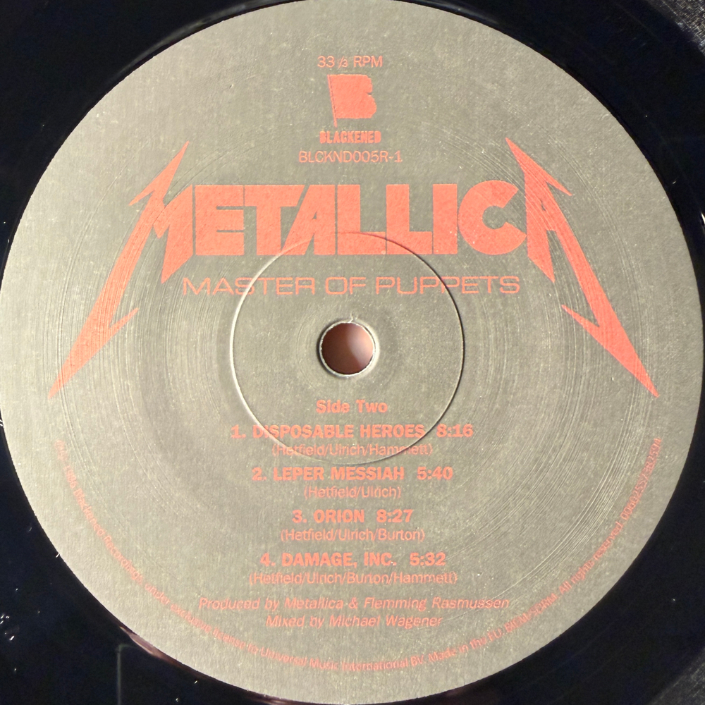 Metallica ‎– Master Of Puppets (Германия 2017г.)