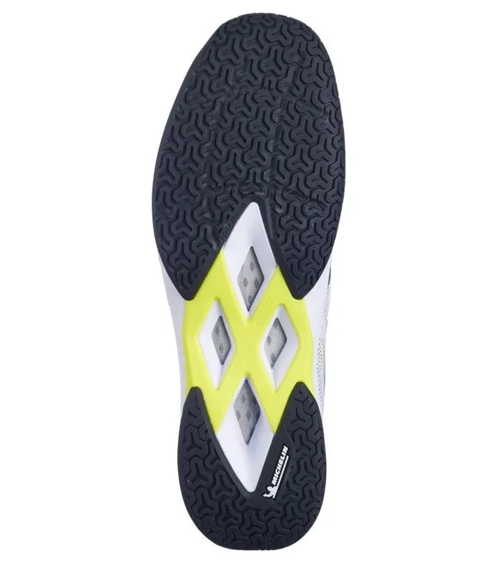 Мужские кроссовки для сквоша/бадминтона Babolat Shadow Spirit 2 - white/lime