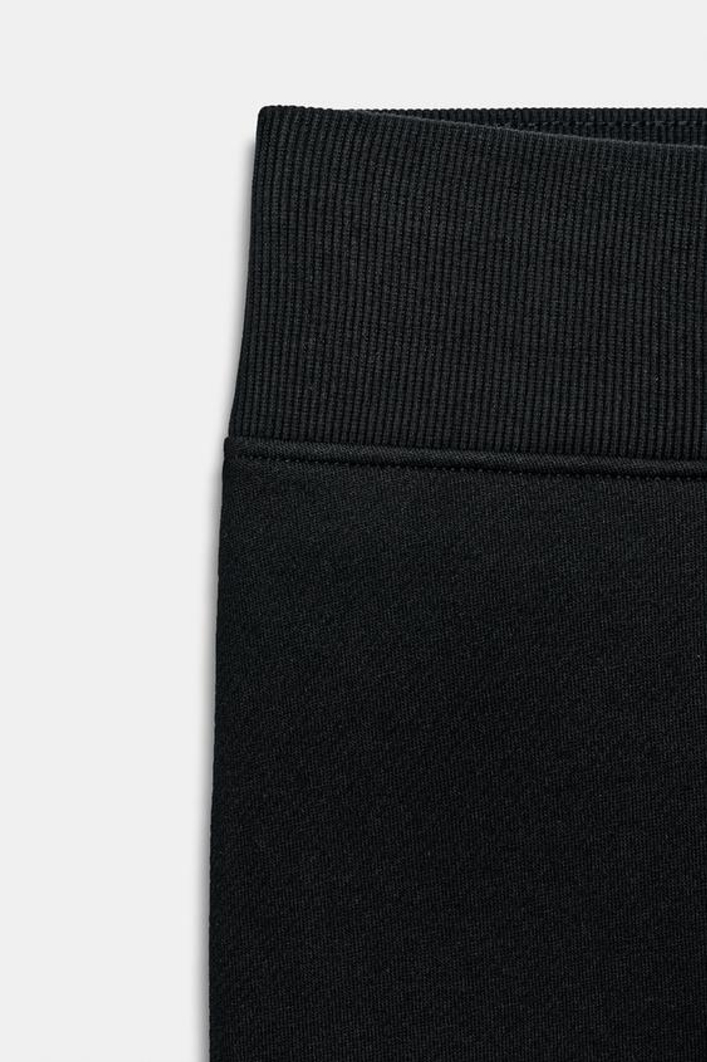 ZARA БРЮКИ FLARE ИЗ ФЛИСА, ЧЕРНЫЙ
