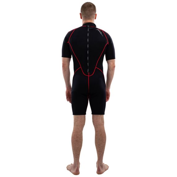 Гидрокостюм Marlin Malibu Shorty Man черно-красный 2,5 мм