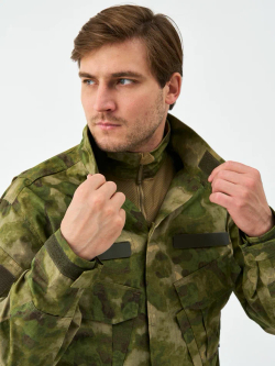 Куртка тактическая GEN 3 COMBAT ATACS FG (ГЕН 3 КОМБАТ АТАКС ФГ), рипстоп нейлон + хлопок (50%*50% NYCO) ИКР, цвет ATACS FG (МОХ), мужская, MIMICRYA