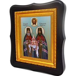 Софроний и Иннокентий Иркутские. Икона на холсте.