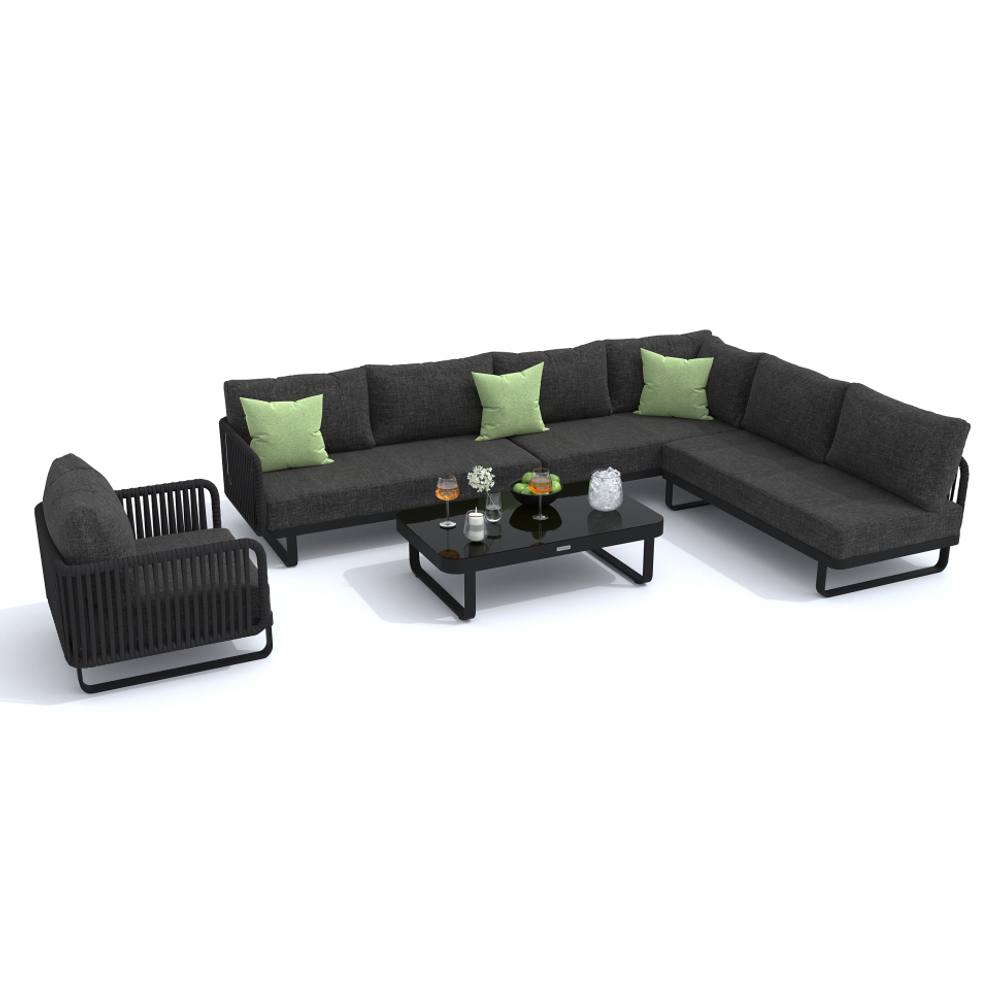 Лаунж зона угловая Ideal Patio БЕЛЛИСА модульная маренго
