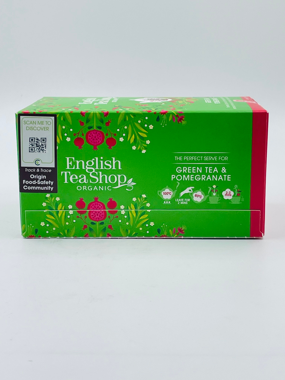 Чай зеленый English Tea Shop Green Tea & Pomegranate с гранатом и лепестками роз, 20 пакетиков, 40 г