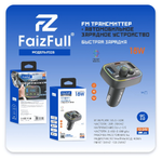 FM-модулятор FaizFull FS28 18W QC3.0 3A 2xUSB+Type-C BT5.0 Black