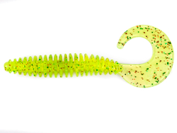 Слаги съедобные искусственные Lucky John ULTRAWORM Curly 4in (76.2 мм), цвет S15, 5шт.