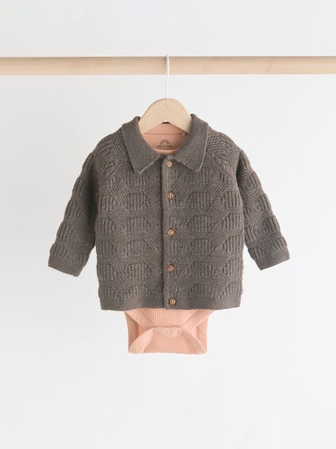 Комплект из трех предметов Next N22-319, Серый, Розовый