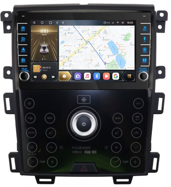 Магнитола для Ford Edge 2010-2015 - Kuberg SF-9065-B (кнопки и крутилки), Android 12, Быстрая, CarPlay, 4G SIM-слот