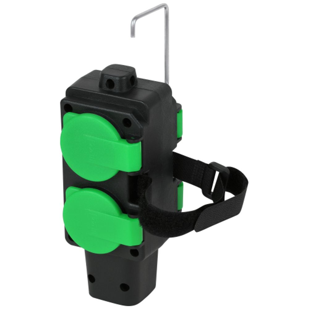 Удлинитель силовой ЭРА GREEN LINE UDL-KG-2x2,5m-20m-IP44 с крышками 4 розетки 20м КГ 2x2.5мм2 IP44 | Электротовары