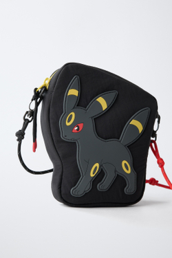 ZARA СУМКА С ПЛЕЧЕВЫМ РЕМНЕМ UMBREON™ POKÉMON, ЧЕРНЫЙ