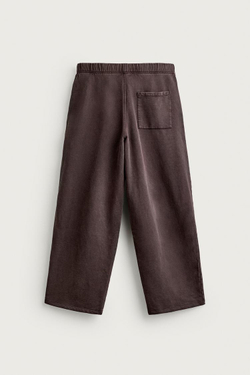 ZARA ДЖОГГЕРЫ RELAXED FIT С ЭФФЕКТОМ ПОТЕРТОСТИ, КОРИЧНЕВЫЙ