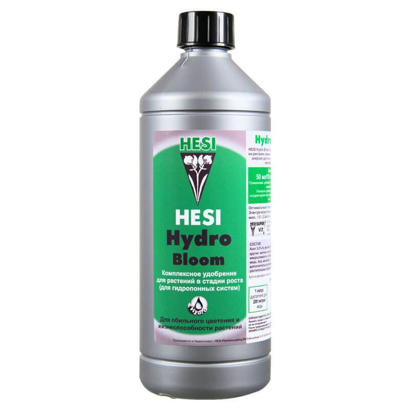 Минеральное удобрение для цветения HESI Hydro Bloom, флакон, зелёный раствор 1 л