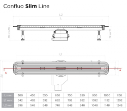 Душевой лоток Pestan Confluo Slim Line 450+