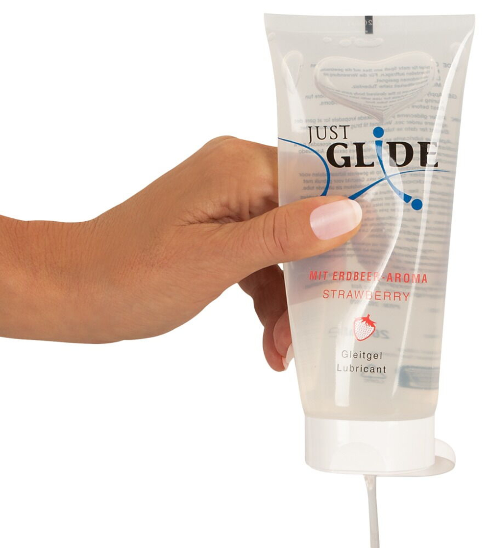 Лубрикант на водной основе Just Glide Strawberry с ароматом клубники, 200мл 628824JG