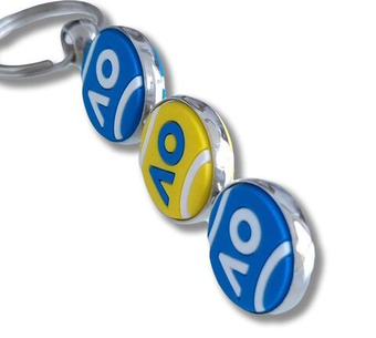 Brelok Australian Open Keyring Three Spining Tennis Ball - разноцветный