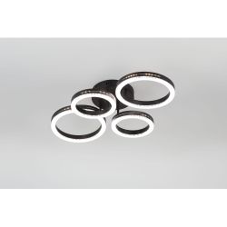 Светильник потолочный светодиодный Rivoli Flora 6191-201 LED 75Вт 3000-6000К чёрный с пультом | Rivoli