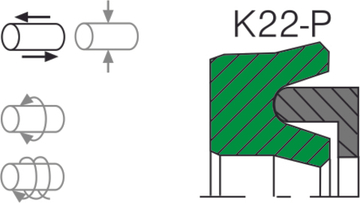 Уплотнение поршня K22-P / K22-R