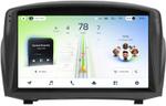 Магнитола для Ford Fiesta MK6 2008-2012 (красный БК, рамка тип 2) - Teyes CC4L-DTS монитор 9" IPS, Android 14, Быстрая, Snapdragon 662, CarPlay, 4G SIM-слот