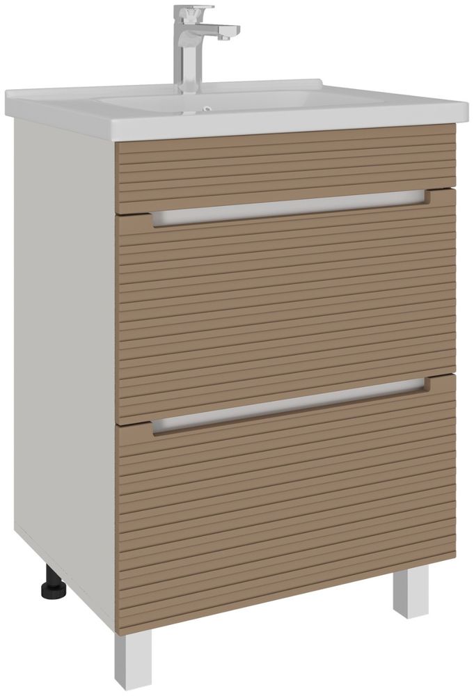 AVK6. Тумба напольная, 2 Ящика, 800, коллекция (Николь, Cersanit Como, Белый снег, Мокко SF 04 мат., НД)