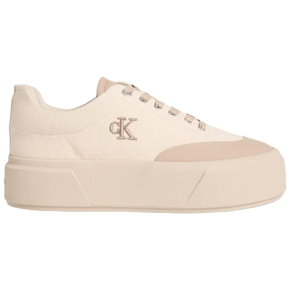 CALVIN KLEIN Sienna Low top Canvas Shoes 4cm Women"s Beige