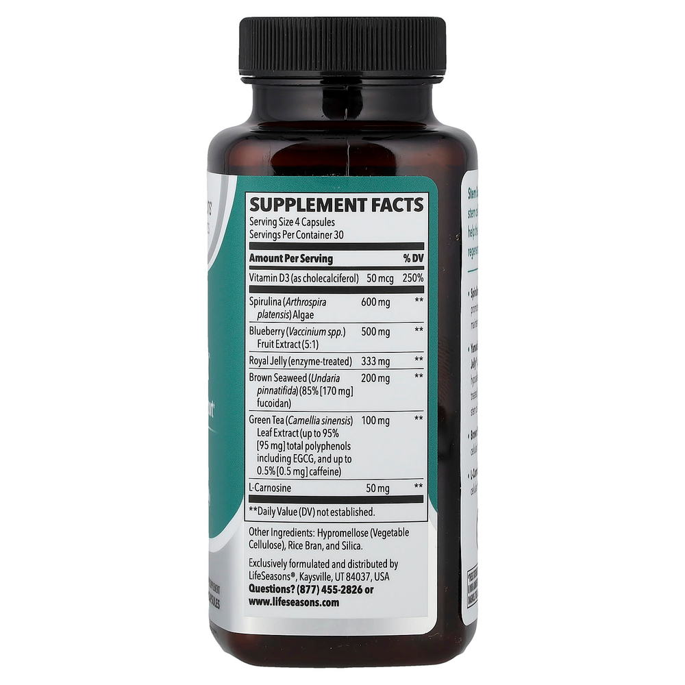 LifeSeasons, Stem Boost-R™, 120 растительных капсул