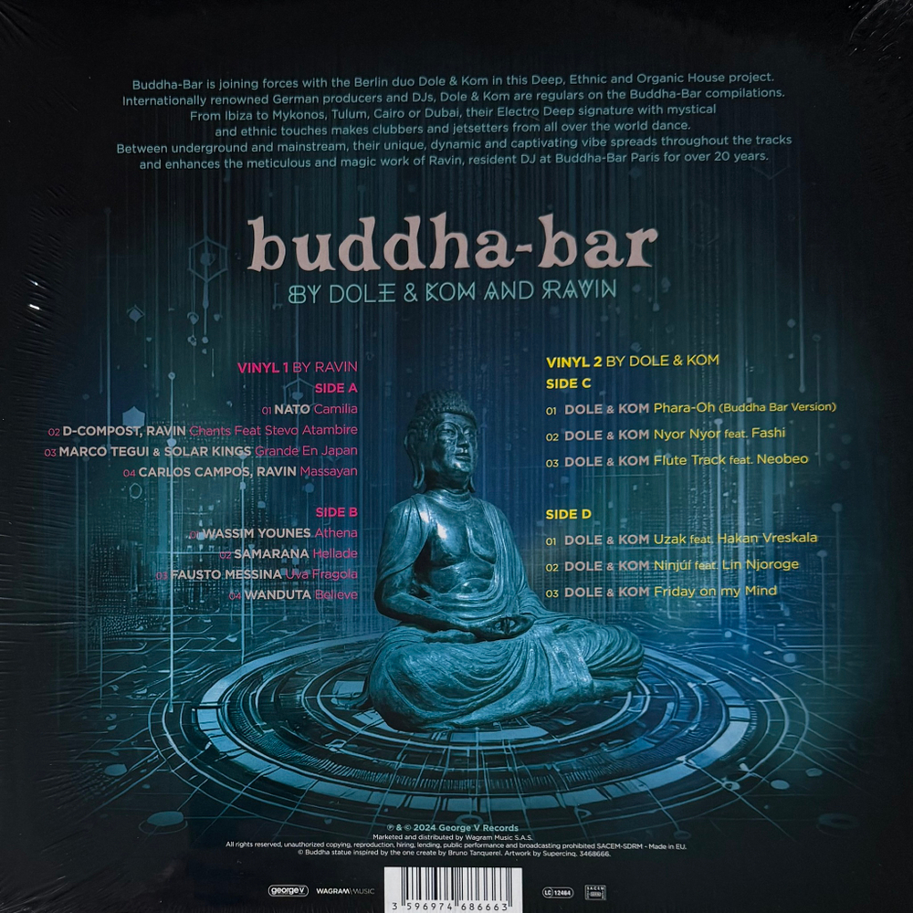 Сборник Dole & Kom, Ravin ‎– Buddha-Bar 2LP (Франция 2024г.)