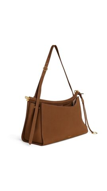 ALAÏA СУМКА LE CLICK POCKET 35 ИЗ НУБУКА, КОРИЧНЕВЫЙ