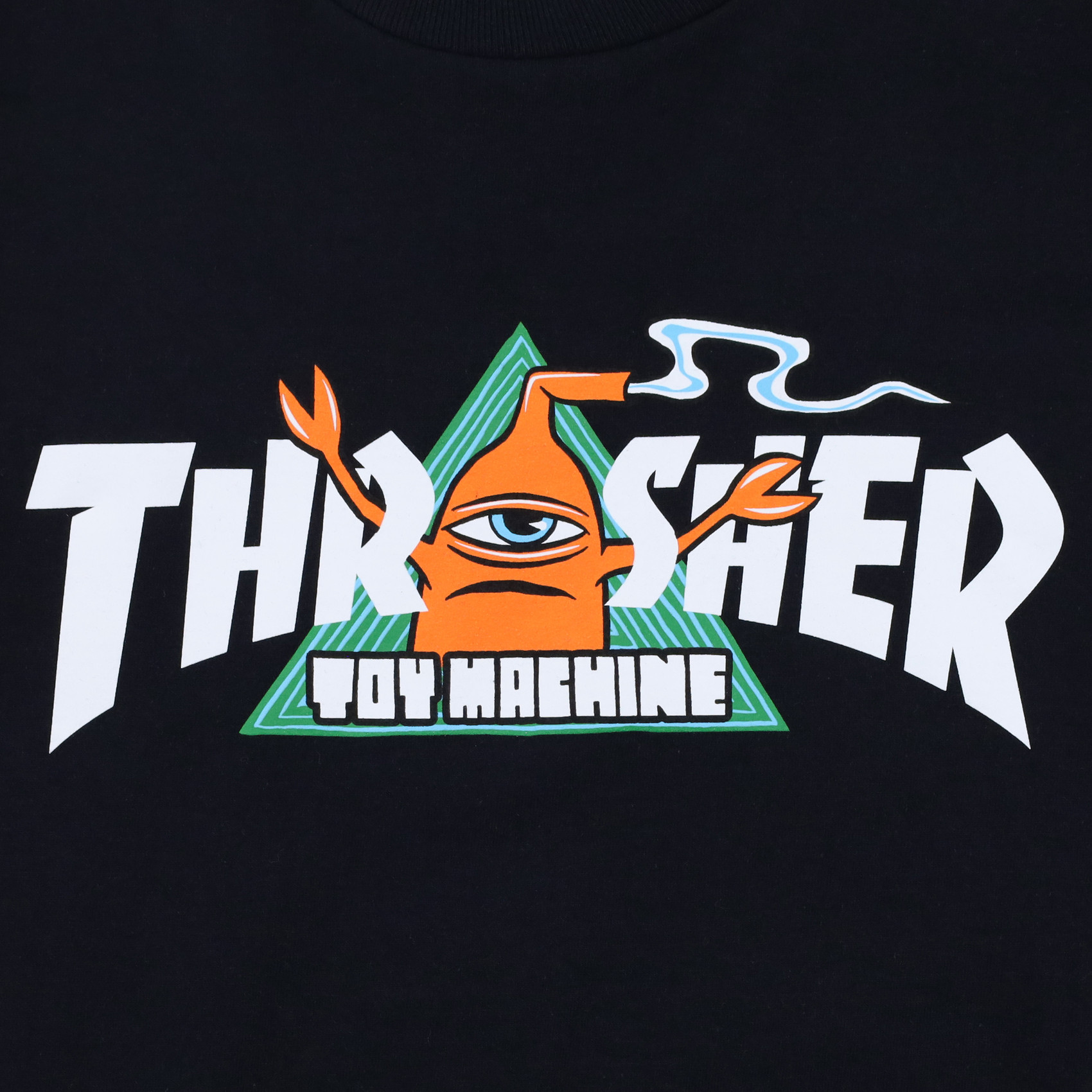 Лонгслив Thrasher x Toy Machine Vortex L/S (black) артикул: - купить в магазине Дайс