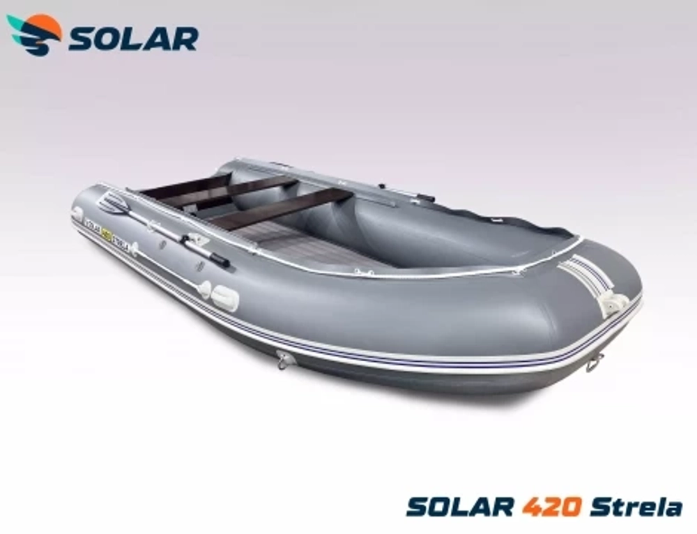 Лодка надувная моторная solar-420 strela jet tunnel
