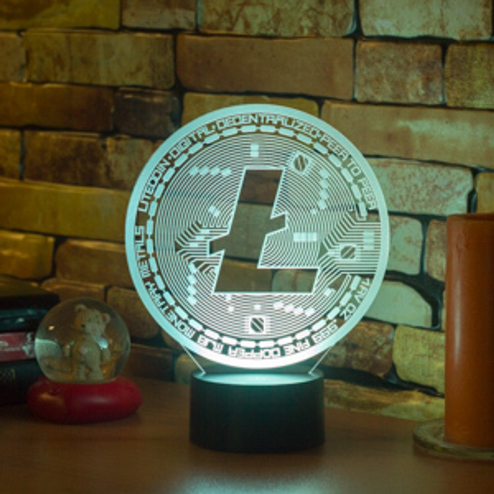 3Д-светильник "LiteCoin" (Лайткоин)