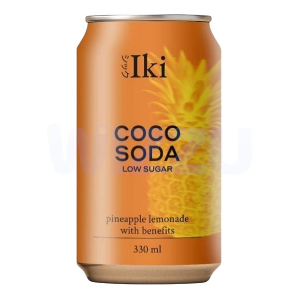 Напиток iki 330мл Coco Soda на основе кокосовой воды с добавлением сока Лайма