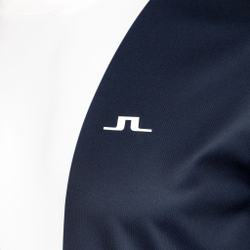 Мужское теннисное поло JLindeberg Big Spots T-Shirt Men - White, Dark Blue