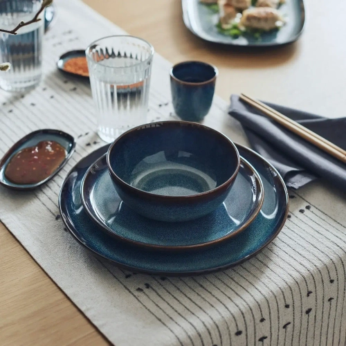 Тарелка IKEA GLADELIG (ГЛАДЕЛИГ), Синий, 20 см