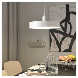 IKEA NYMÅNE  (ИКЕА НИМОНЕ)  -  Лампа подвесная LED - беспроводной диммируемый белый спектр/белый 38 см