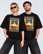 Футболка oversize СИСТЕМА ОХРАНЫ черная XL