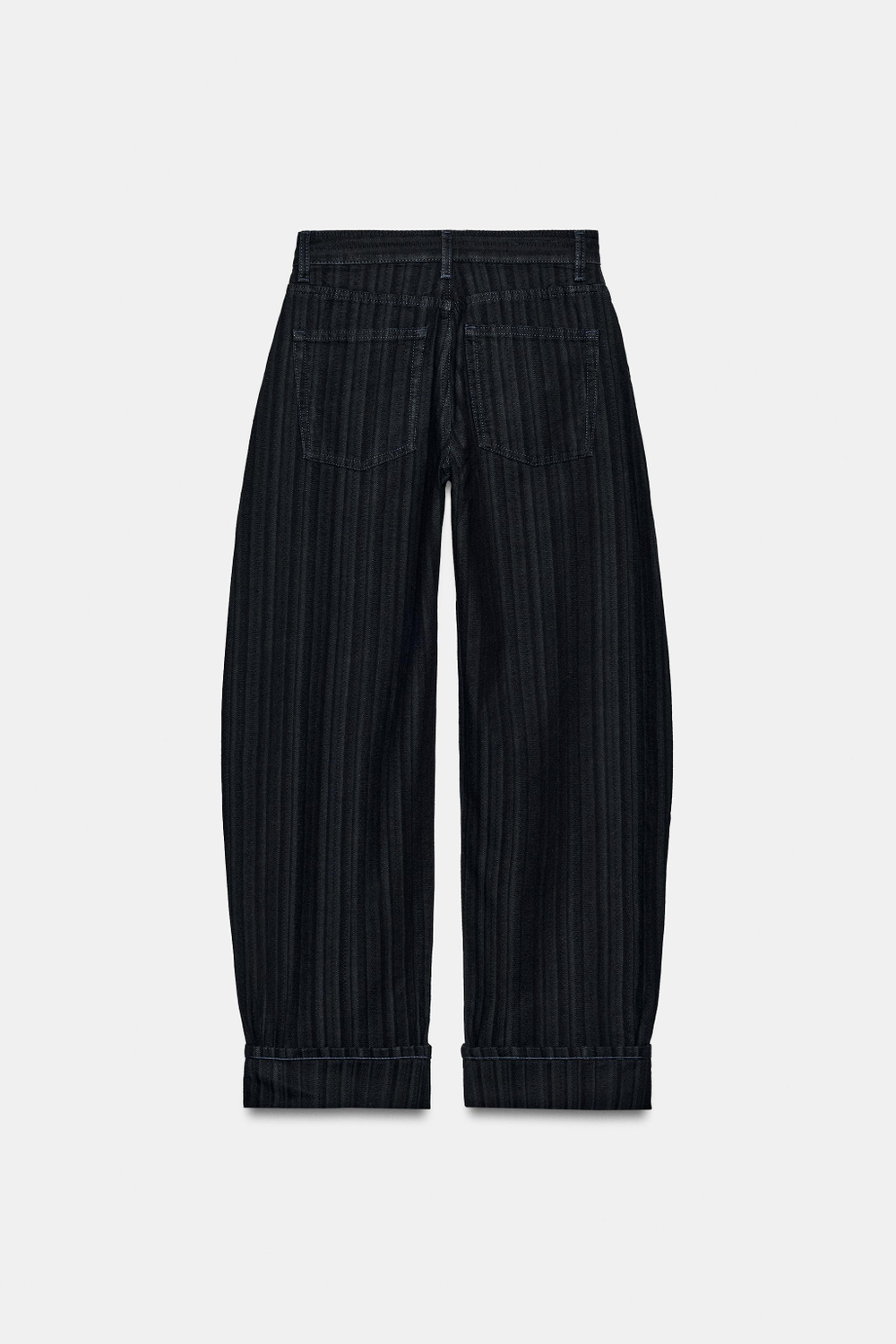 ДЖИНСЫ BALLOON В ПОЛОСКУ СО СРЕДНЕЙ ПОСАДКОЙ — ZW COLLECTION — ZARA