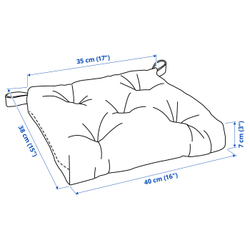IKEA MALINDA  (ИКЕА МАЛИНДА)  -  Подушка на стул - тёмно-красный 40/35x38x7 см