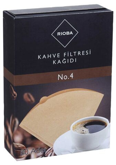 Rioba фильтр-пакет для кофе #4 небеленый 80 шт (Турция)