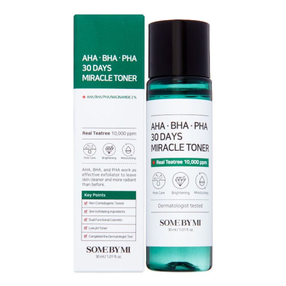 SOME BY MI AHA·BHA·PHA 30 DAYS MIRACLE TONER Тонер для лица с кислотами 30мл