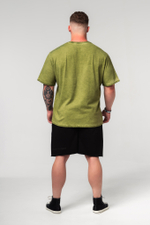 Футболка WASHED-OFF OVERSIZED T-SHIRT HERITAGE 355 Зеленая