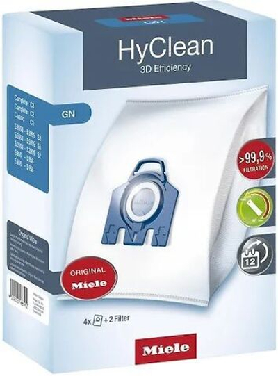 16 мешков для пыли и 4 фильтра Miele HyClean 3D Efficiency GN CareBox