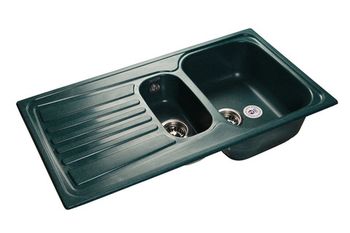 GRANFEST Мойка мрамор STANDART GF-S--940KL  1,5 чаши+крыло 940*495мм    зеленый арт.GF-