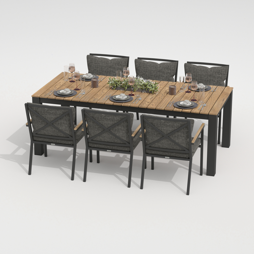 Стол обеденный ТЕЛЛА XL из тика 300x100