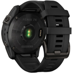 Умные часы Garmin Fenix 7X Sapphire Solar Титан DLC Carbon Grey с черным ремешком 51 мм