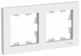 Рамка 2-х постовая AtlasDesign универс. бел. SE ATN000102 IP20, белая, 214786