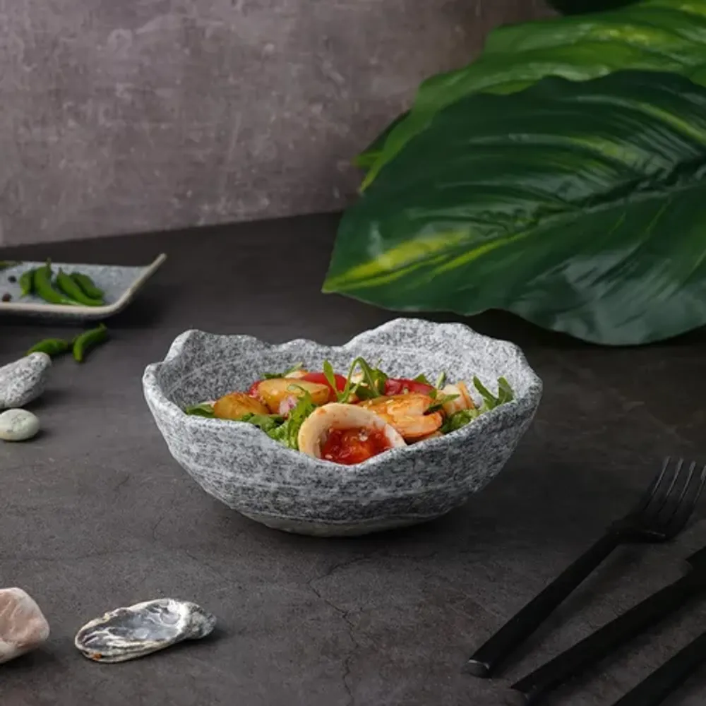 Салатник 290 мл 17*14 см h6,5 см для закусок Wave Up Stone Crush Taiga P.L. [1]