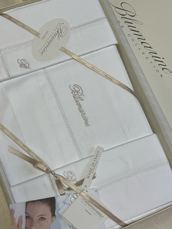 Постельное белье 2 спальное евро Blumarine Blunotte Bianco 1637