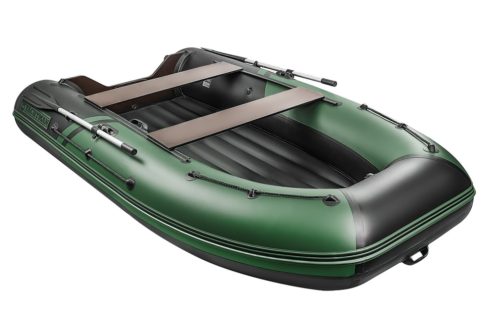 YACHTMAN-320 НДНД (Яхтман) зеленый-черный (лодка ПВХ нднд под мотор с усилением)