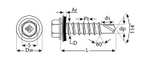 ЗУБР СКД 6002, 70 х 4.8 мм, зелёный лист, 800 шт, кровельный саморез, Профессионал (4-300310-48-070-6002)