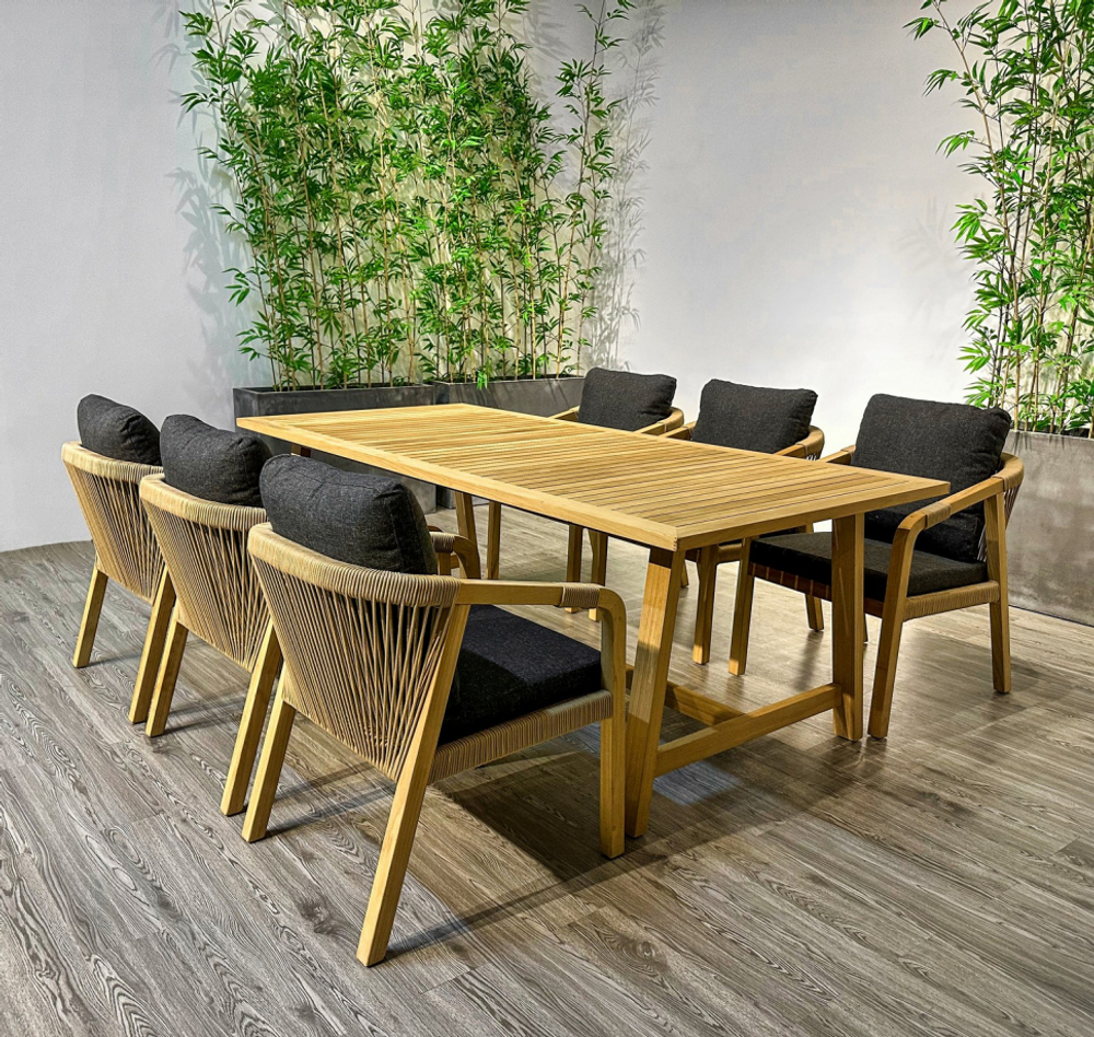 Стул Ideal Patio ЛЕОНОРЕН натуральный тик - роуп